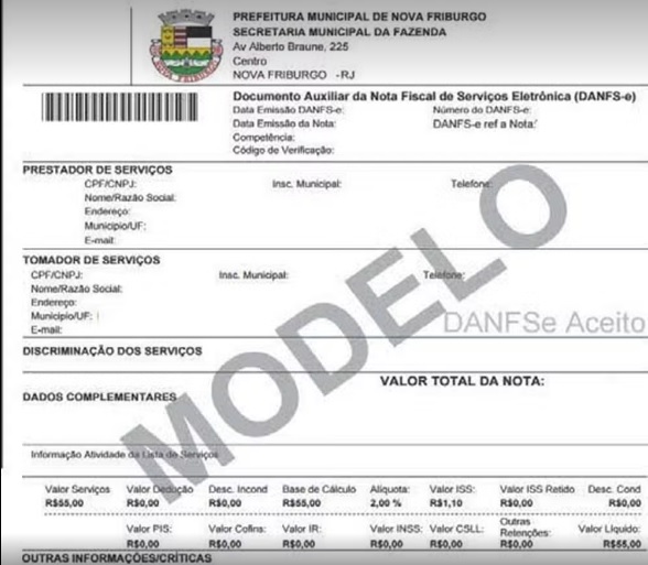 Emissão de NFS-e será feita apenas por sistema nacional em Nova Friburgo